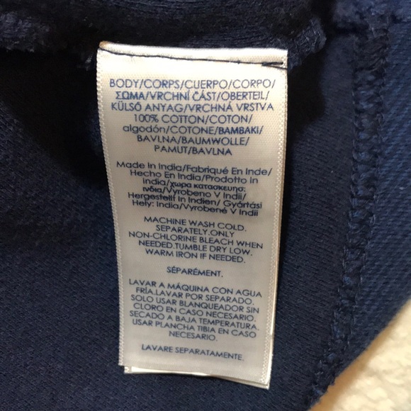 Men's CHAPS Navy Quarter Zip Pullover - Picture 7 of 7